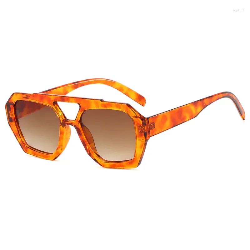 Vintage Square Sunglasses For Women Double Bridge... From  display picture 3