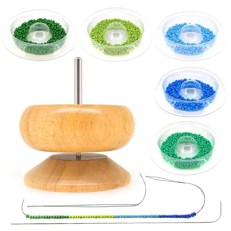 Uitrustingen Bead Loader Beading Spinner Snel kralenkom voor doe-het-zelf rocailles Taille kralen armbanden Spin Beading Bowl Bead Spinner