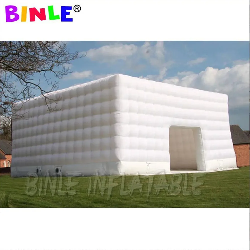 vendita all'ingrosso tenda cubica gonfiabile bianca 12x7.5x4mH (40x25x13.2ft) con bolle cubo evento tendone festa matrimonio promozionale casa quadrata per mostra