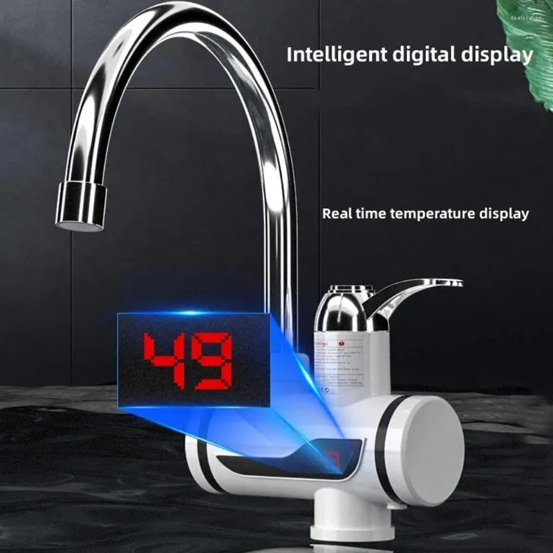 Bathroom Sink Faucets Electric Water Heater Kitchen Tap Instant Faucet Heating Cold Instantaneous Tankless S9W3