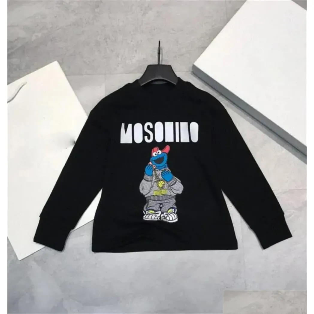 Hoodies sweatshirtler sweatshirts lüks tasarımcı kız bebek erkek çocuklar moda baskılı hoodies çocuk gündelik sweatshirt ekip fa dh1co