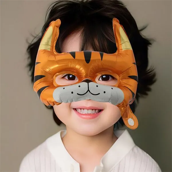 Children's color inflatable color aluminum film eye mask Celebration party cosplay mask