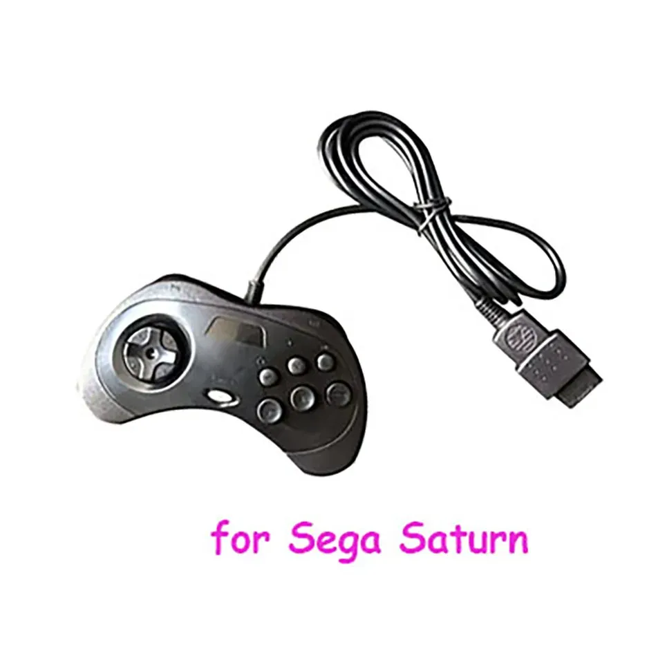 Gamepads Wymienca SEGA Saturn SS Gamepad dla SS Black Wired Controller Reclery Accessories