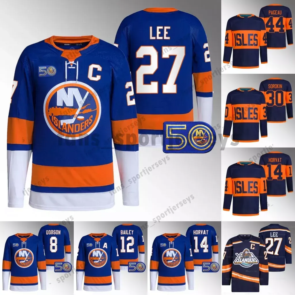 Anders Lee Islander Hockey-Trikots Bo Horvat Josh Bailey Noah Dobson Brock Nelson Anthony Beauvillier Zach Parise Cal Clutterbuck Casey Cizikas Andy Greene Wear