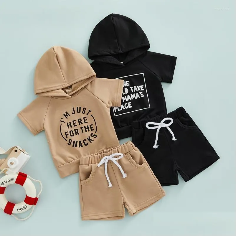 Clothing Sets Born Baby Boy Clothes Hoodies Pants 2Pcs Outfits Set Shorts Summer Outfit Bodysuit Babys Drop Delivery Kids Maternity Otm6C