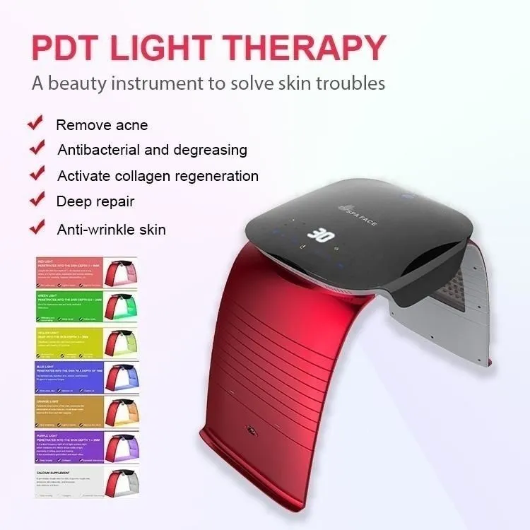 Appareil professionnel de rajeunissement de la peau, dispositif de beauté du visage Led Pdt, dissolvant de rides d'acné, Machine de thérapie par bio-lumière Led Pdt