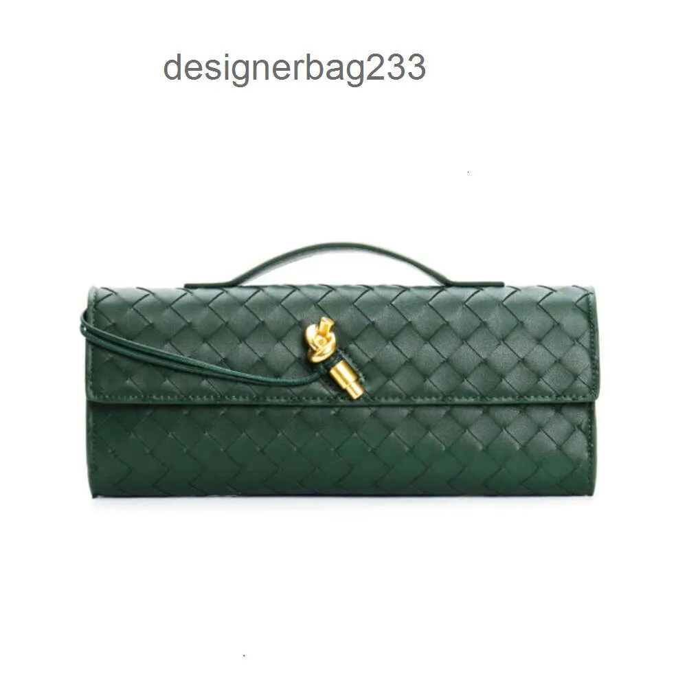 Fashion Hardware Stick 2024 Boteegas Lock Bag New Handle Clutch Lady Luxury Andiamo Long Bags Buckle Venetas Cross Purse Single Woven Shoulder Women Baguett QV2S