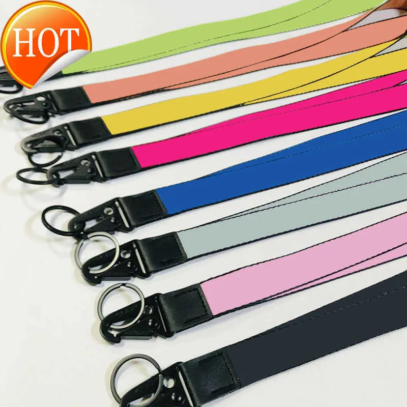 Porte-clés Lanyards Design de marque personnalisé à la mode Jacquard broderie hors papier sangle porte-clés cou tresse corde suspendue voiture pendentif créatif épaissi 2023