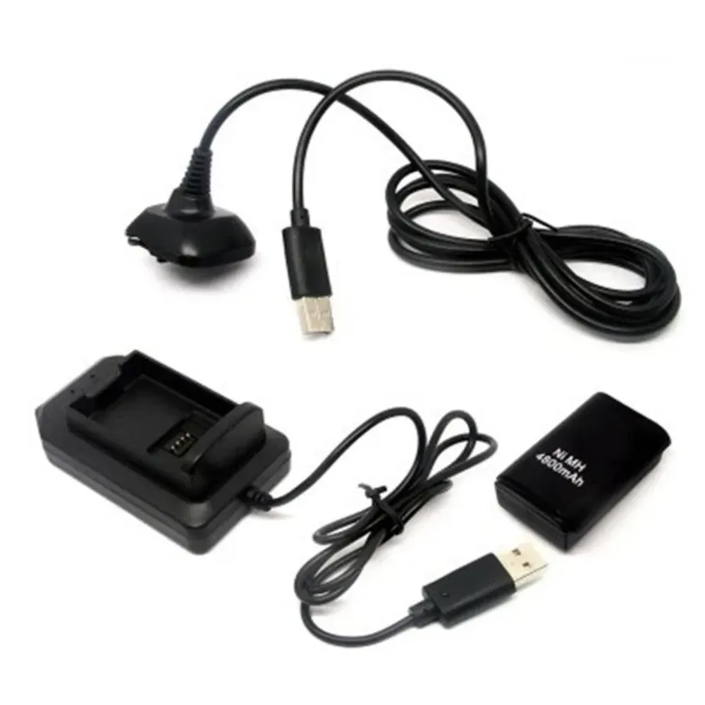 Chargeurs Double batterie rechargeable + câble de chargeur USB pour manette sans fil XBOX 360