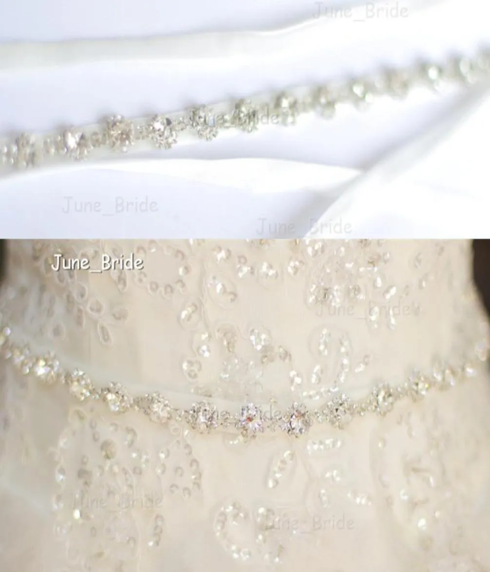 Wysokiej jakości szarfia ślubna kryształ kryształowy pasek nonstone nośny akcesorium nowożeńcze specjalne okazję sukienka Sash Casual Pas z wstążką 8325289