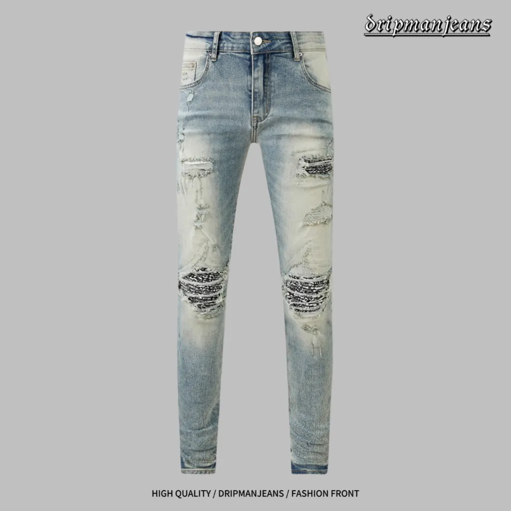 amr jeans designer jeans marque skinny jeans slim fit jeans luxe trou déchiré biker pantalon designer pile hommes femmes tendance pantalon homme jeans goutte à goutte jeans forage jeans