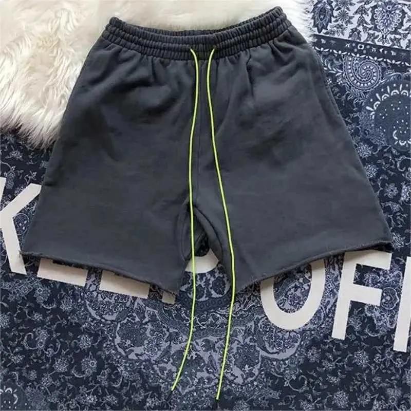 Heren Shorts Vintage Zwart ASKYURSELF Shorts Hoge Kwaliteit Brief Borduur Trekkoord Korte Broek Mannen Woemn Casual Broek Echte Foto's J240221