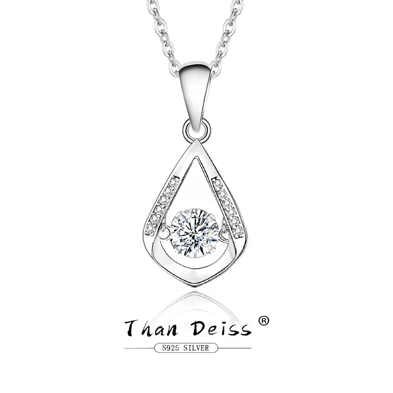 Halsketten S925 Silber mit Diamanten Moving Droplet Halskette Mode Temperament Moissanite Springen Weibliche Schlüsselbein Kette