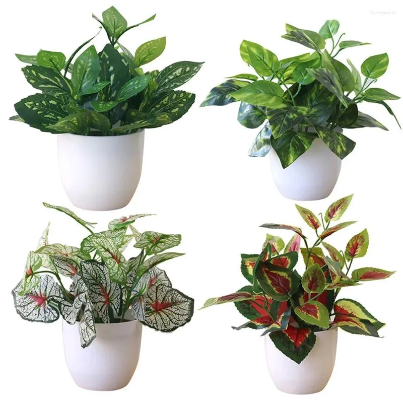 Fleurs décoratives plantes artificielles bonsaï fausse plantes de bureau ornements en pot pour décoration de table de chambre à la maison