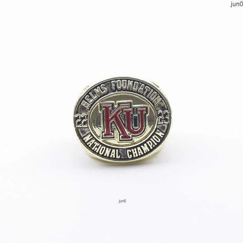 Кольца-кольца Ncaa 1922-1923 гг. Кольцо чемпиона по баскетболу Raven Hawk Университета Канзаса, 305 Вт