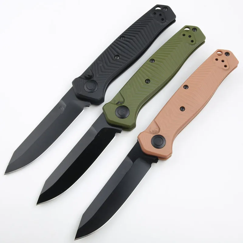 JULI 8551 EDC Pocket Automatic Folding Knife Nylon Fiber Handle D2 Blade Outdoor Survival Camping Hunting Utility Kitchen Auto Knives Tool