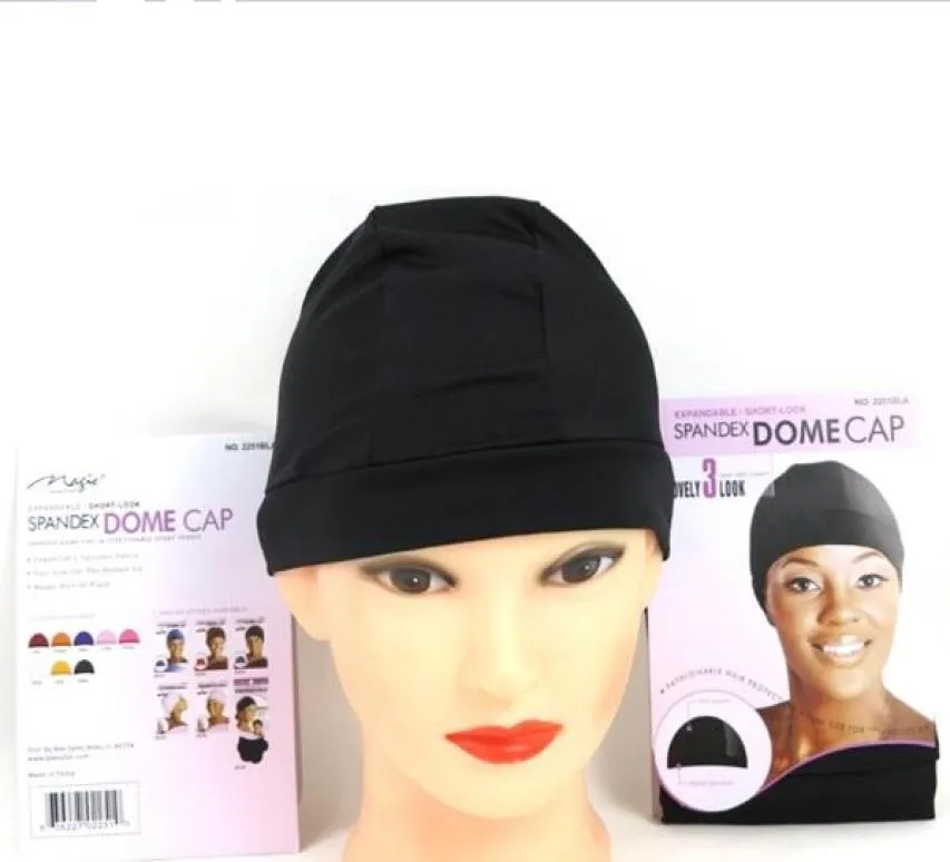 Glueless Spandex Dome Wig Cap for Making Wigs Adjustable invisible Stretch Hairnets Nylon Weaving Caps Black Color Wigs Accessorie8256837