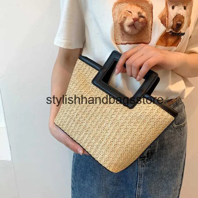 Totes Luxury Designer Brand Ladies and Bag 2023 Fasion Ny stor kapacitet Kvinnor Tygväska Retro Trendy Straw Feminina Sopping Bagsh24221