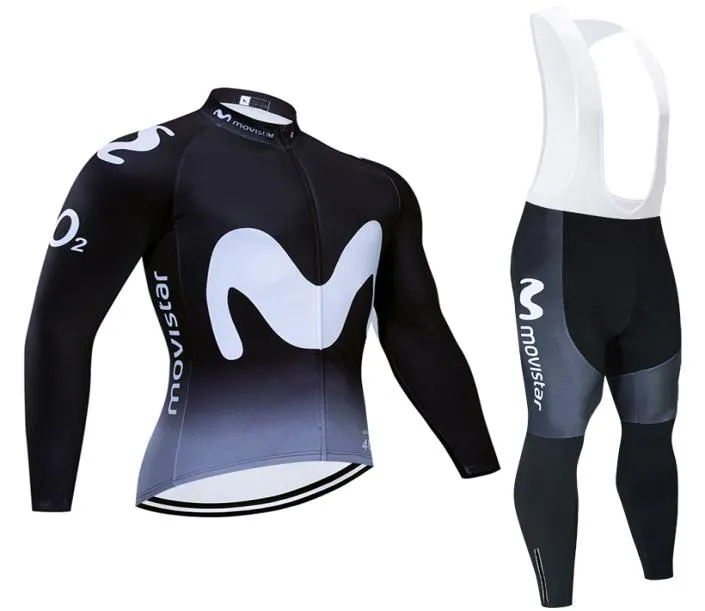 ROPA CICLISMO INVIERNO2020 Pro Team Men039s Zimowe termiczne polarowe koszulki rowerowe Set Ubranie rowerowe MTB Bike Jersey BIB Pants2225411