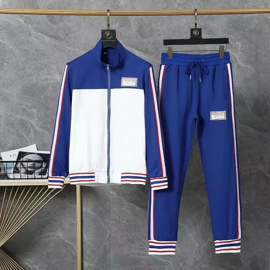 Spor Seti Lüks Marka Kadın ve Erkekler Tasarımcı Ceket Spor Pantolonu Erkek ve Kadın İşlemeli Boyutları ile İki Parçalı Set M-XXXL