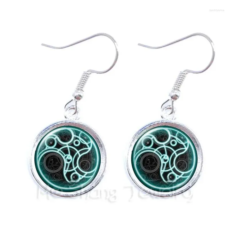 Dangle Chandelier Earrings Teen Wolf Pattern Logo Glass Dome For Women Talisman And Treatment Of Injury Fit Relin Belief Souvenir Drop Otpjd