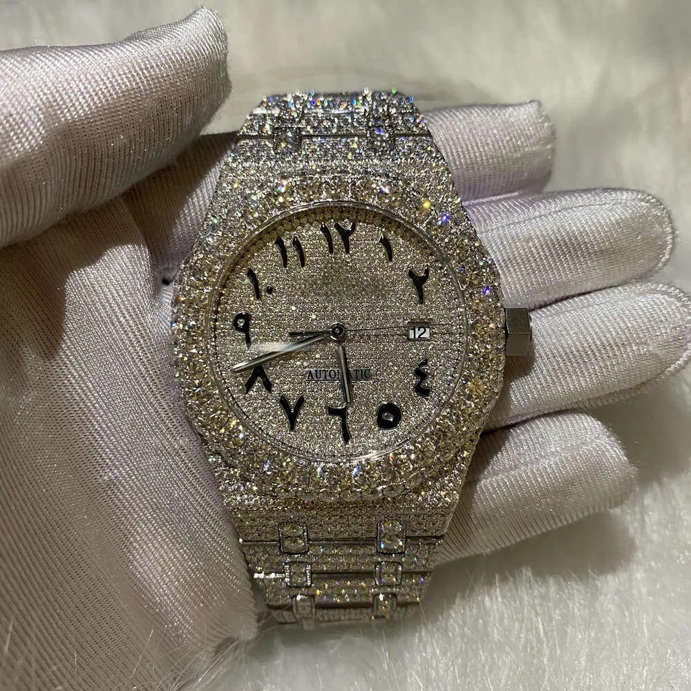 Iced Out VVS Moisanite Hip-Hop Mécanique Buste Down Wrist