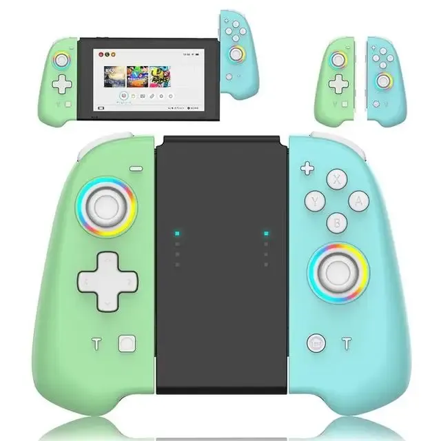 Gamepads new For Switch OLED Wireless Gamepad NS Joycom Bluetooth Controller With Colorful Lights Game Handle For Nintendo Switch joypad