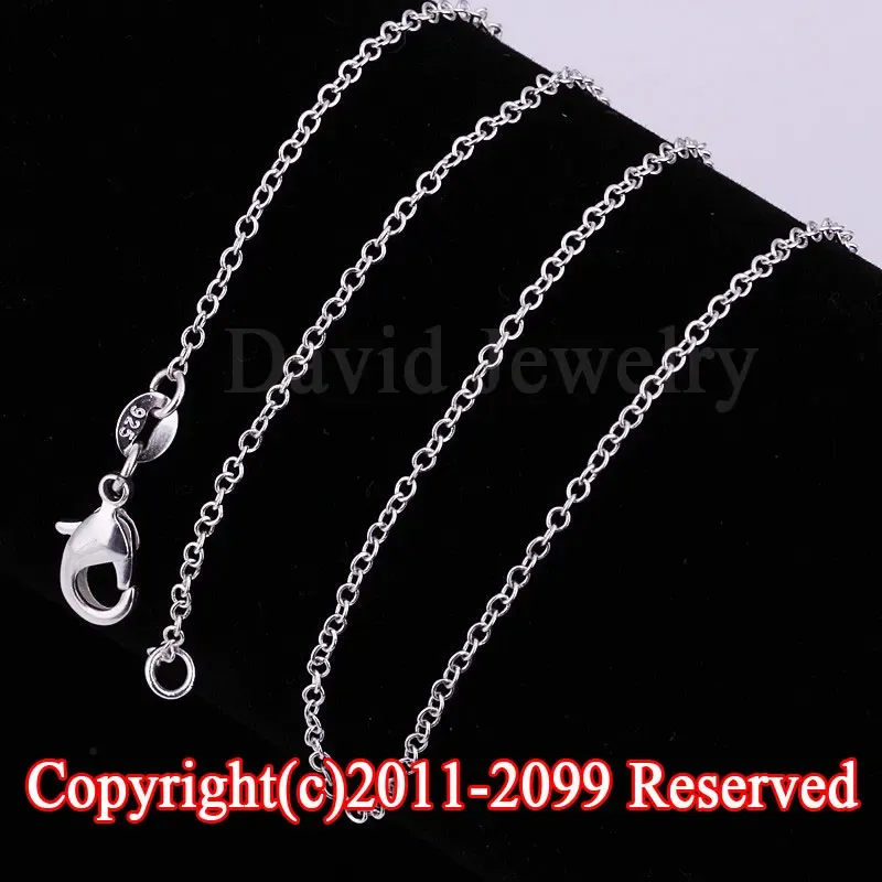 반지 50 PCS 1830INCH "Sterling Sier Siernecklace Rolo O 링크 체인 Pemdant Women Jewelry