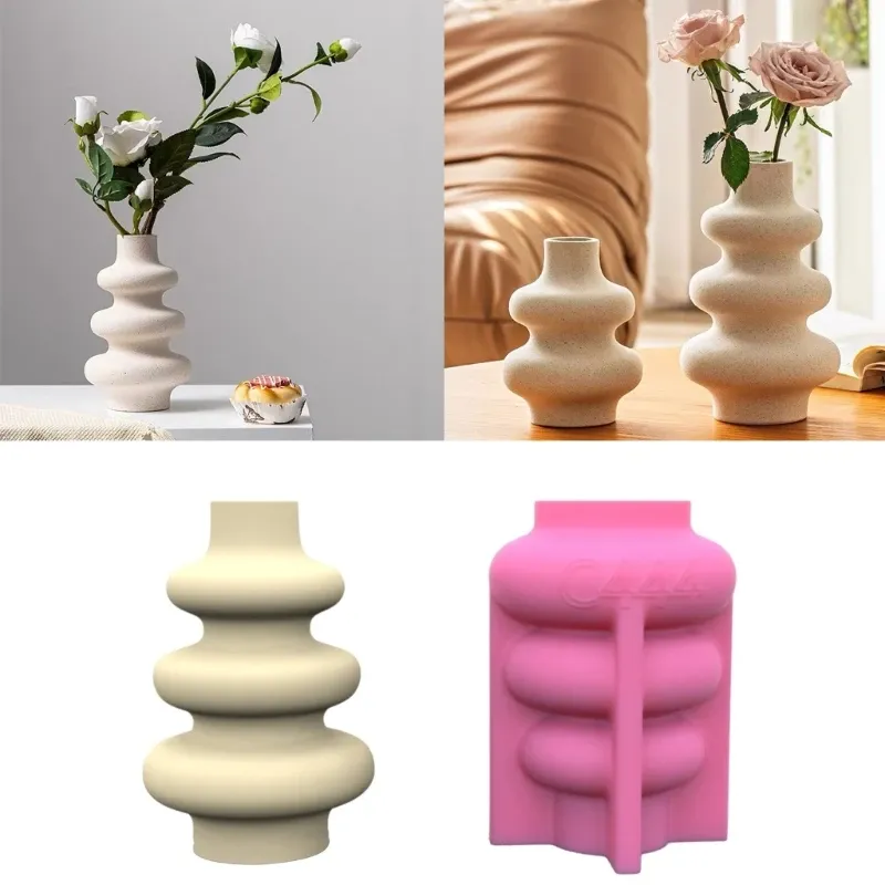 Attrezzature Mini vaso geometrico per la casa Stampo in silicone Stampo per scatola di immagazzinaggio per realizzare portacandele per vasi di fiori in vasi per piante grasse