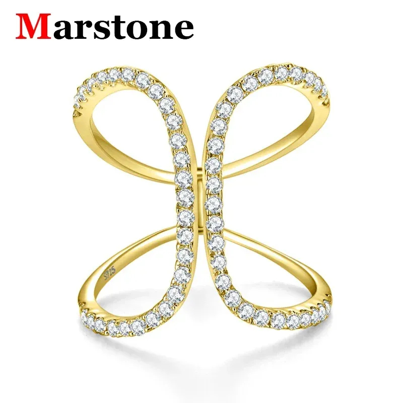 Ringar full Moissanite Diamond D Color VVS Lady's Row Ring S925 Sliver Plated 18k Gold Fashion Fine Jewerly Rings Women