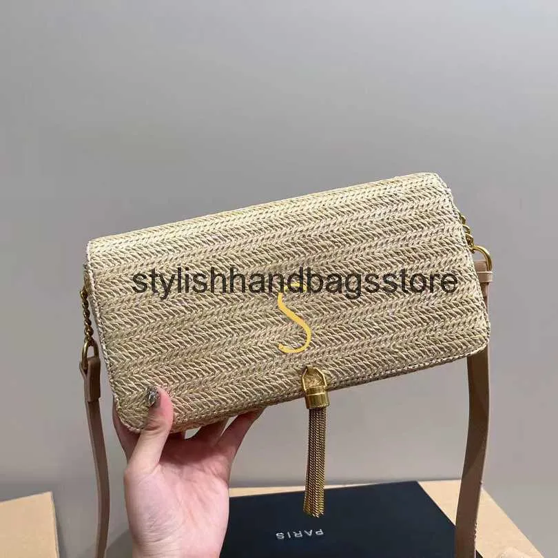 Cross Body Women Raffias designers bag fasion metal cain andbag weave Bags envelope te totes Crossbody obo clu Straw beac soulder BagH24221