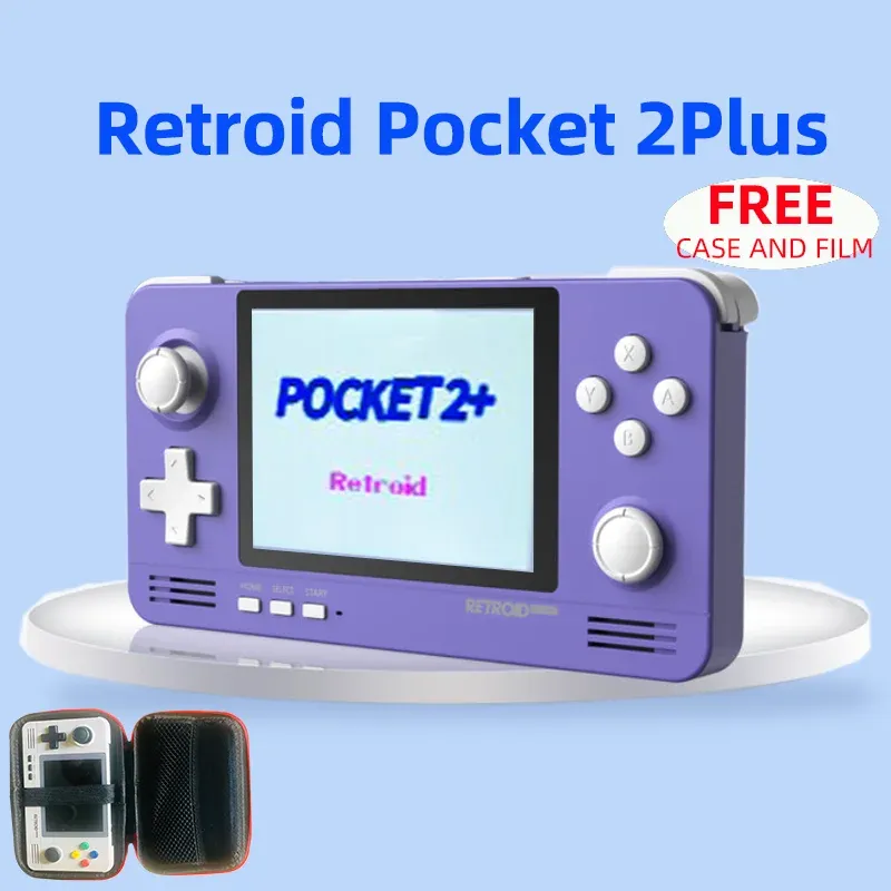 Spieler Retroid Pocket 2 Plus 3,5-Zoll-Touchscreen-Retro-Videospielkonsolen Android 9.0 Dual-System HDMI-Ausgang 5G WiFi Handheld-Gaming