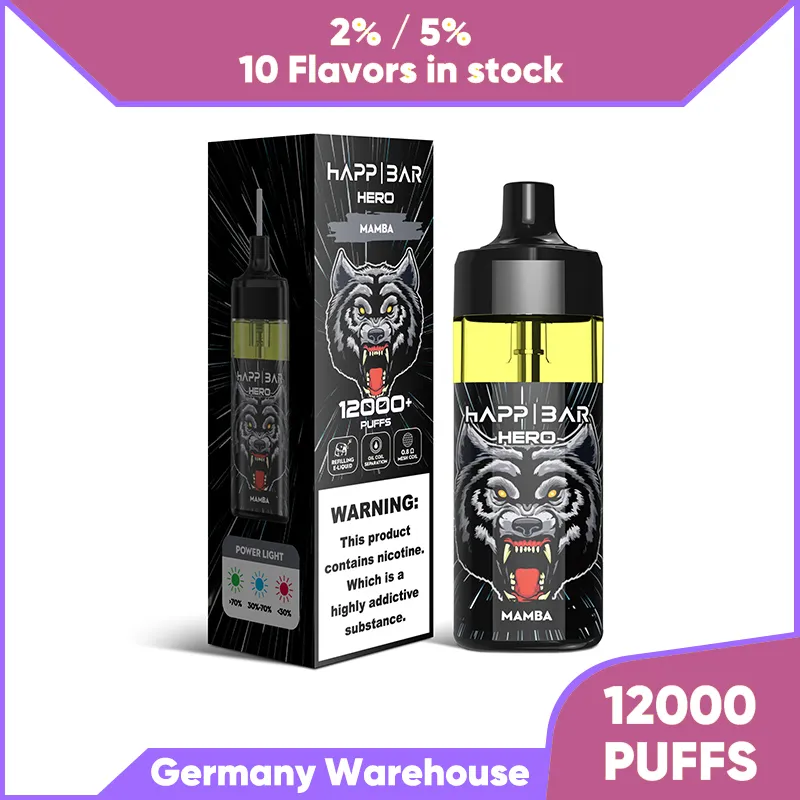 Deutschland Lager Vapers 12000 Puffs 2% 5% Einweg-Vapes Pen 12k Puff Bar Elektronische E-Zigaretten Vape