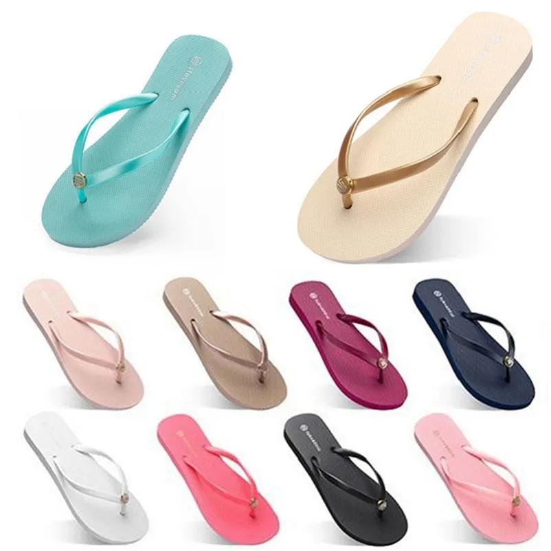 Moda Chinelos Flip Flops Sandálias de Praia Sapatos Tipo 28 Verão Schuhe Esporte Sneaker Mulheres Verde Amarelo Laranja Marinha Bule Branco Rosa Marrom Cheap018