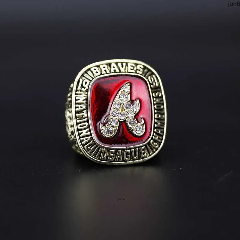 Band Rings Mlb 1991 Atlanta Warriors Baseball Championship Ring Fans Pj3m