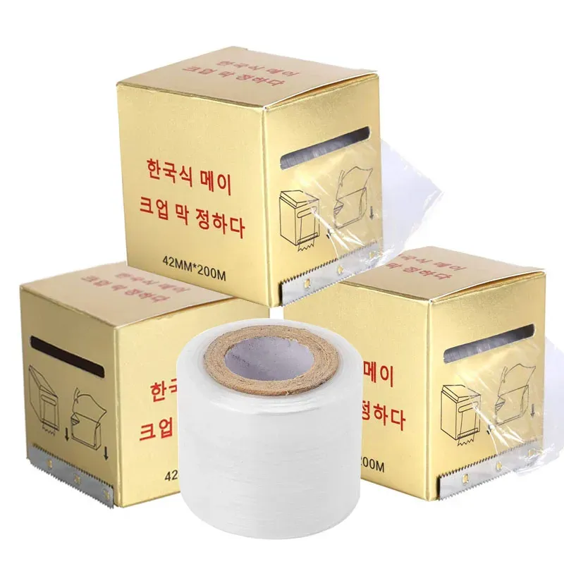 accesories 3 Piece Disposable Eyebrow Tattoo Plastic Wrap Preservative FilmMake Up Supplies Wrap Cover Tape Roll