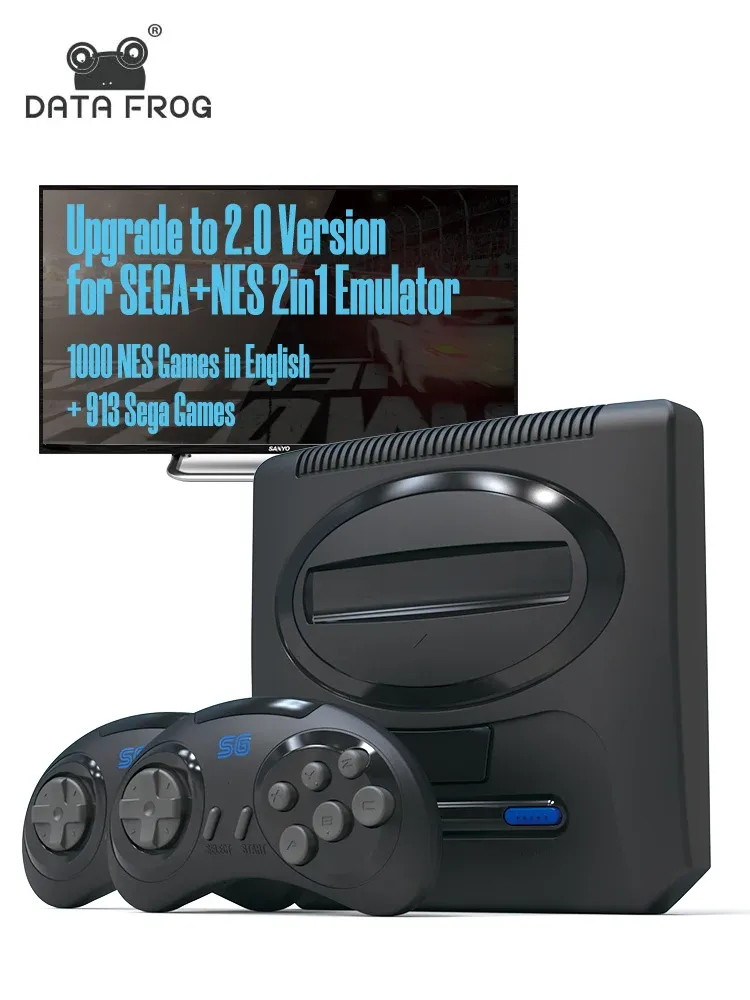 Consoles Data Frog 16 Bit Retro Wireless Sega Stick för Sega Stick Dendy Wireless Controller Buildin 1913 Classic Games Sega Nes 2022