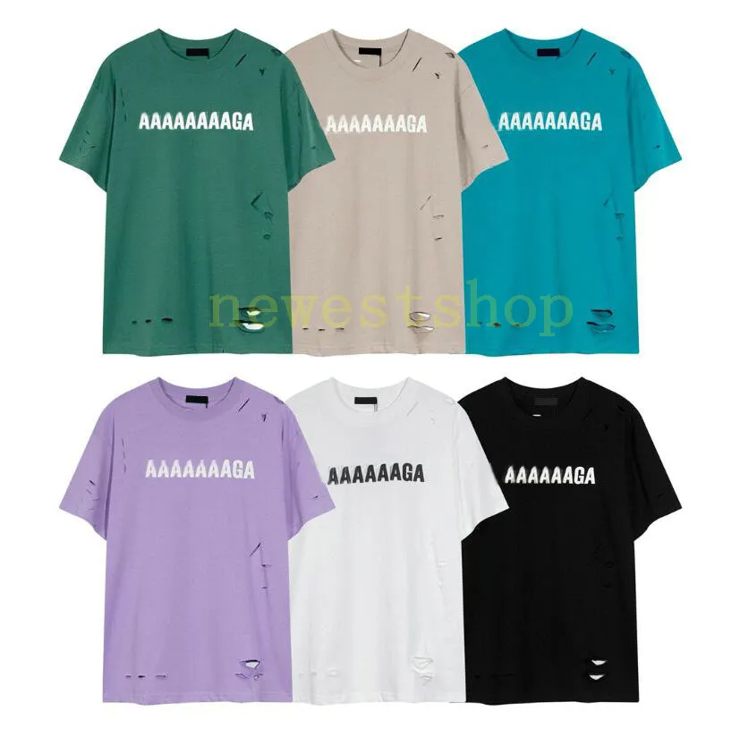 24SS 여름 디자이너 Tshirts Mens 편지 인쇄 티셔츠 패션 솔리드 브레이크 짧은 슬리브 T 셔츠 디자이너 티셔츠면 캐주얼 티