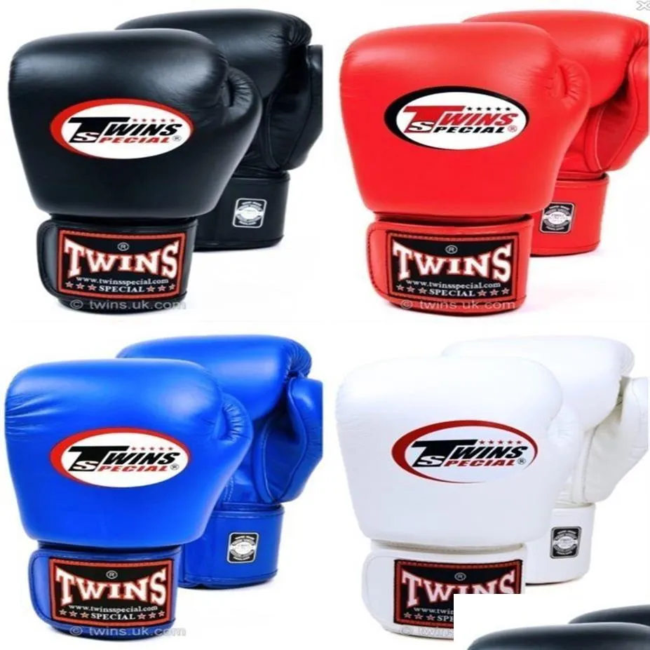 Protective Gear 8 10 12 14 Oz Twins Gloves Kick Boxing Leather Pu Sanda Sandbag Training Black Men Women Guantes Muay Thai284236U Dr Otazn