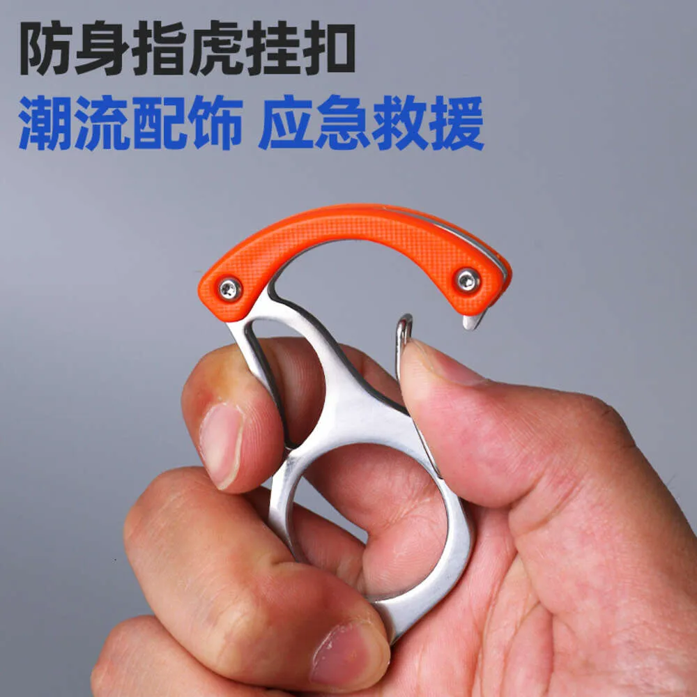 Functional Keychain Stainless Multi Steel Self Defense Tool Finger Tiger Outdoor Window Breaker Wolf Beauty Tip 225933