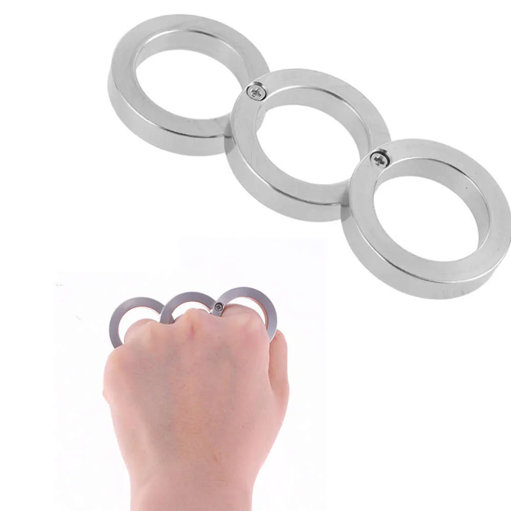 Joint Outdoor Portable Foldable Telescopic Stainless Gladiator Self Defense Tool Ring Titanium Steel Four Finger Buckle 808428