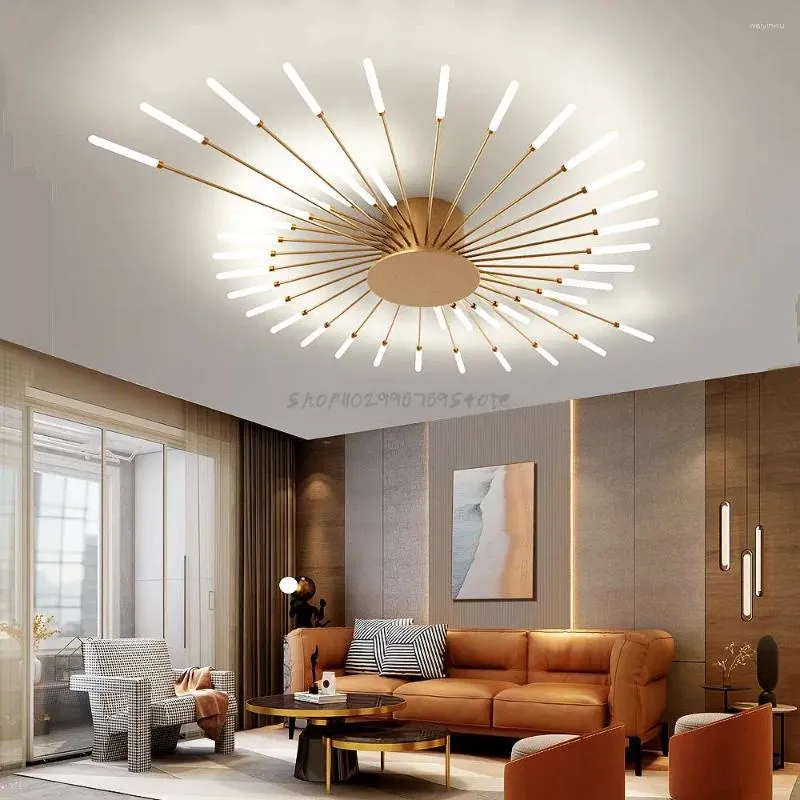 Ljuskronor ledde fyrverkeri ljuskronor för vardagsrummet sovrum modern tak mat hängande lampa heminredning kreativa fixturer