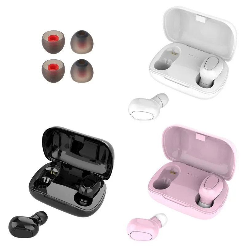 New wireless earbuds 5.0 Headset Noise reduction and in-ear mini digital display wireless earphone with charging case