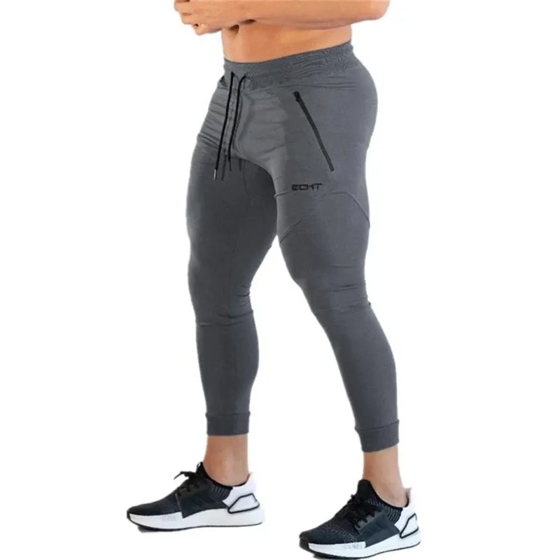 Sweatpants 2023 Nya gym för män byxor joggar mager svettbyxor tights tröjor för män sida blixtlås ren byxa byxor