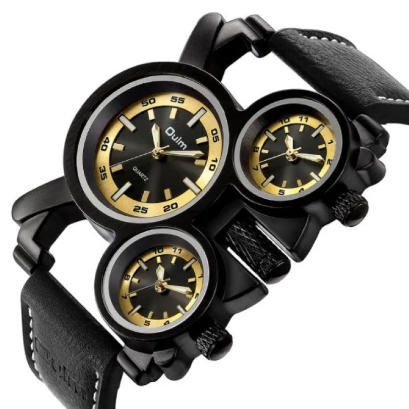 Osobowość kwarcowe zegarki męskie super fajne specjalne duże tarcze męskie zegarek świetliste ręce na rękę 261q