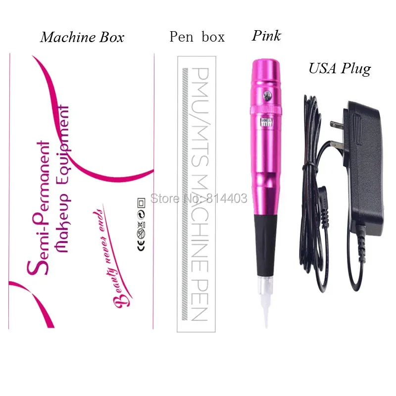 Kits Professional Dermografo Universal Tattoo Eyebrow Pen Permanent Lip Machine Tool Makeup Eyeliner Rotary Machine Pit with Box