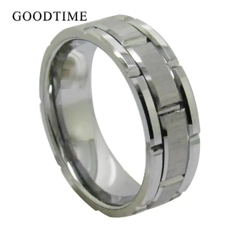 Groupes mode masculine mâle tungstène ring en carbure 8 mm fiançailles bande de mariage joaillerie accessoires d'anniversaire cadeau pour les hommes mari