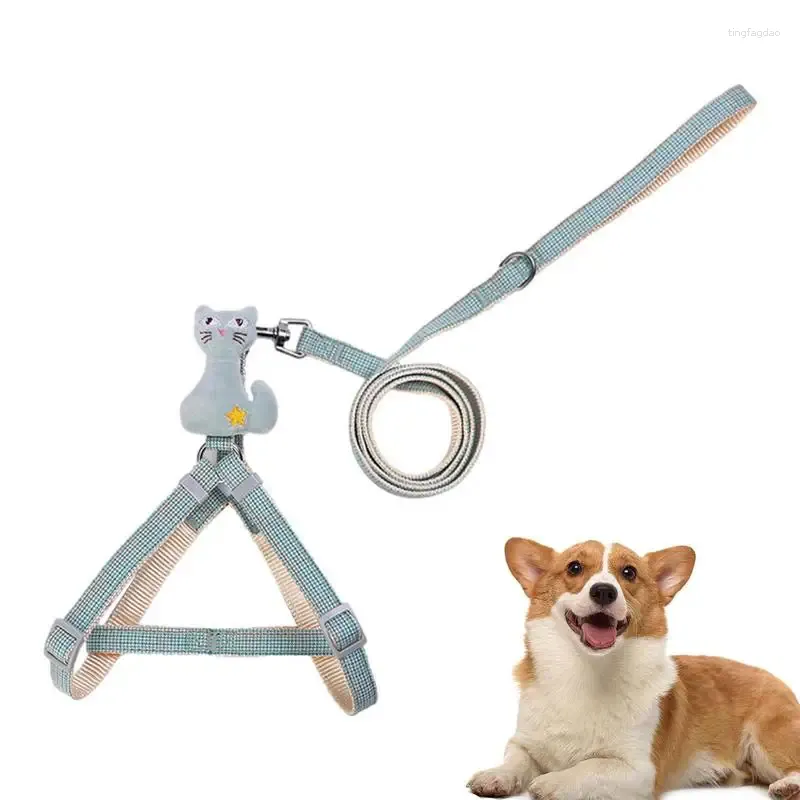 Colletti per cani imbracatura no pull ovast da pet forniture piccole e set cartone animato carino regolabile traspirante pesante