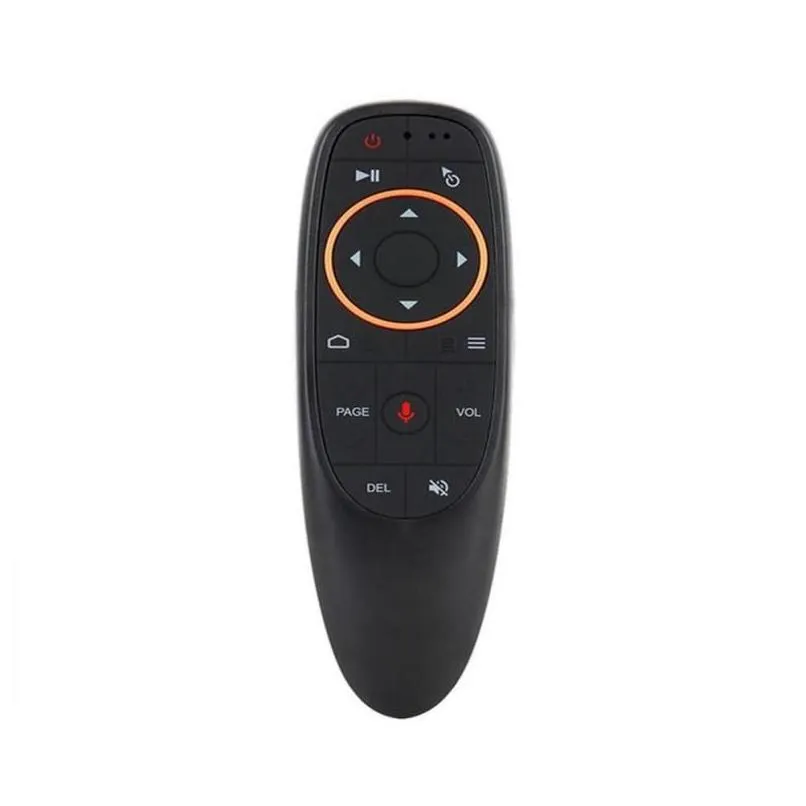 Controles remotos para PC G10G10S Controle de voz Air Mouse com USB 24GHz sem fio 6 eixos giroscópio microfone Ir para Android TV Drop Delivery Otdhs