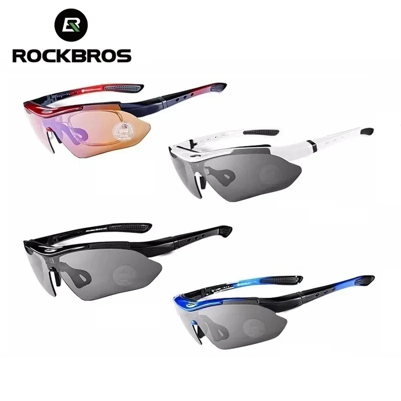 Eyewears Rockbros Polariserade Sun Glasses Sport Man Cycling Glasses Mountain Bicycle Glasses Riding Protection Goggles Eyewear UV400
